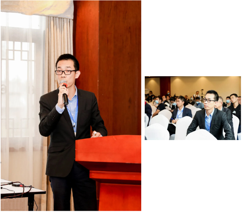  西安銀馬公司高曉初經(jīng)理在大會(huì)上做了《尾礦的高效利用及全能磚/石生產(chǎn)線一體化解決方案》的發(fā)言